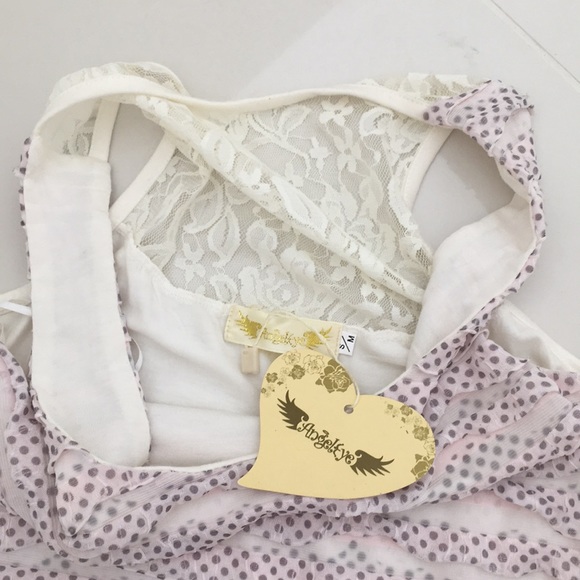 NWT Pink ruffle and lace dress - Picture 5 of 6